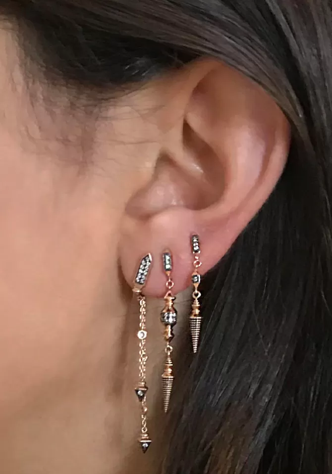Kismet By Milka Boucle D'Oreille Ornamet Drop Diamants Champagne Shop