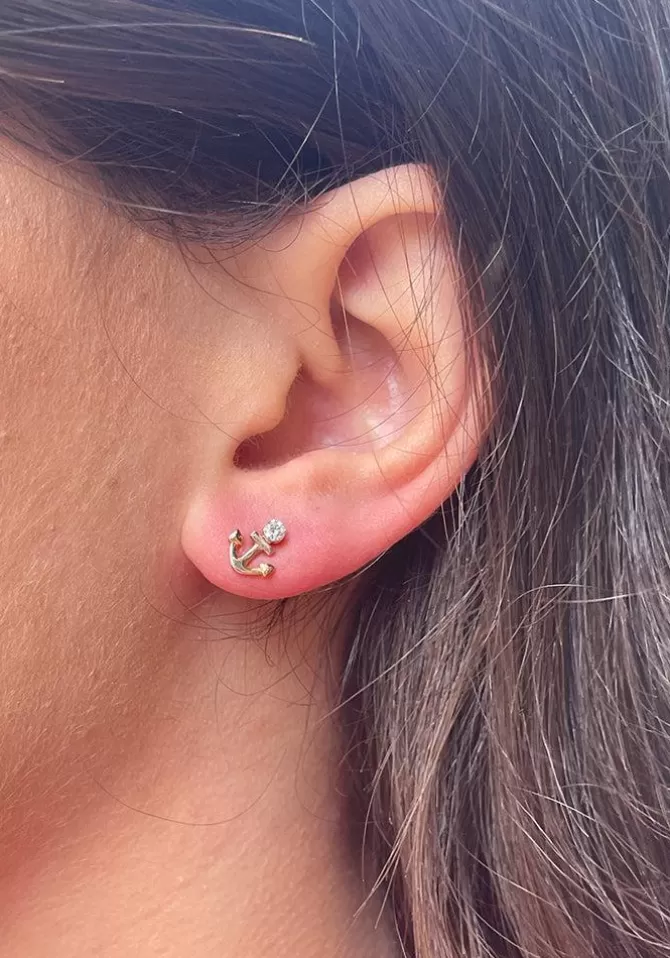 Kismet By Milka Boucle D'Oreille Sailor Diamant Blanc Best Sale