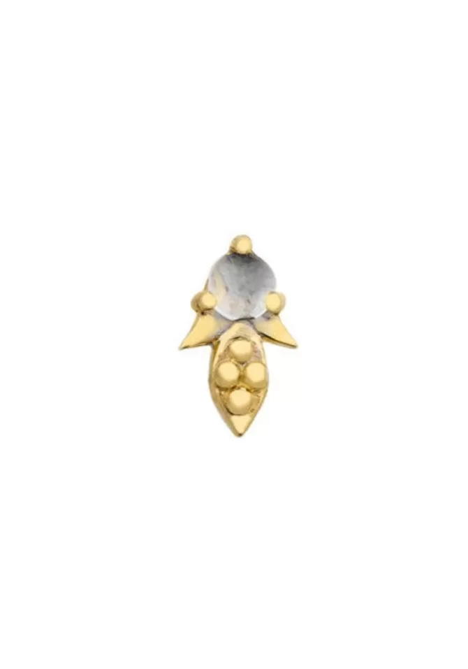 Céline Daoust Boucle D'Oreille Spaceship Pierre De Lune Discount