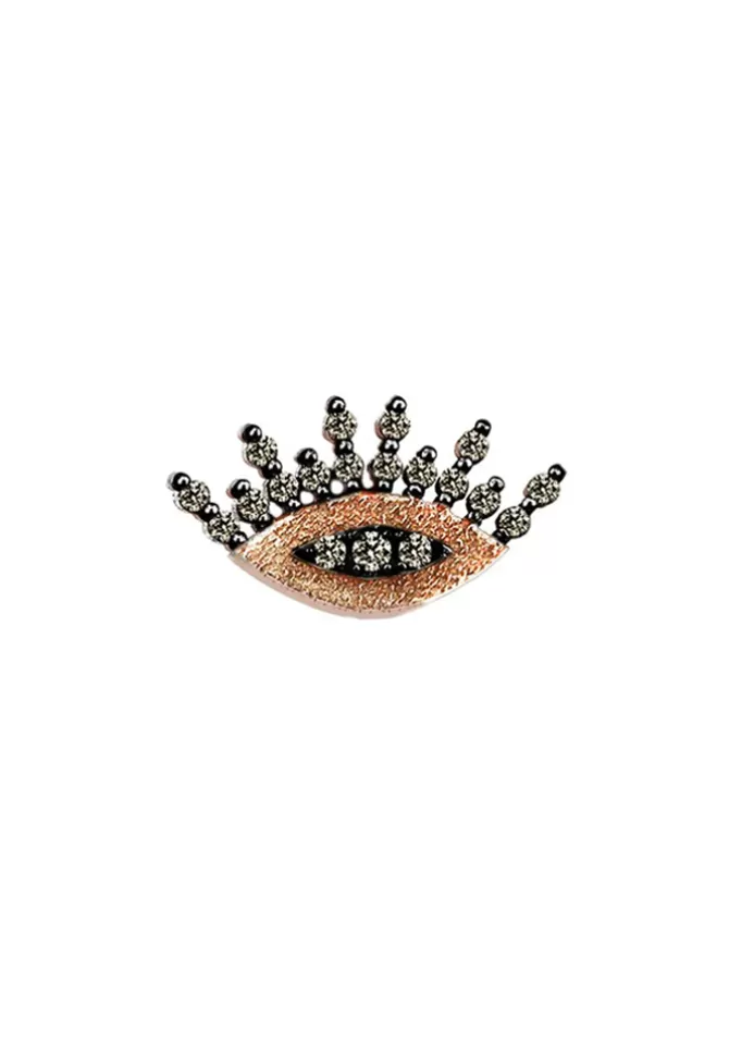 Kismet By Milka Boucle D'Oreille 10Th Eye Diamants Champagne New