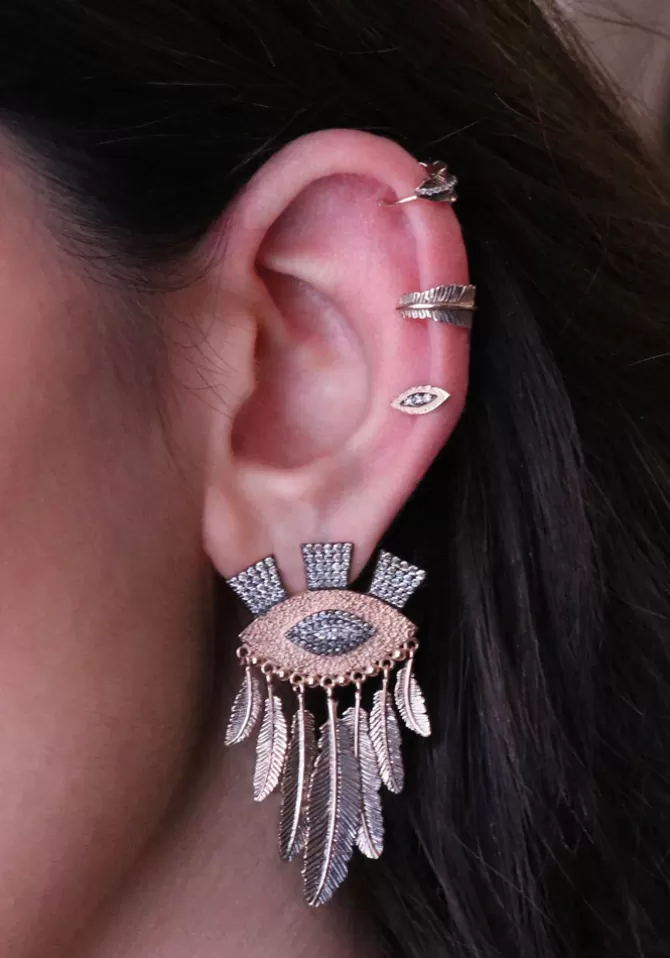 Kismet By Milka Boucle D'Oreille 10th Eye Haven Diamants Champagne Store