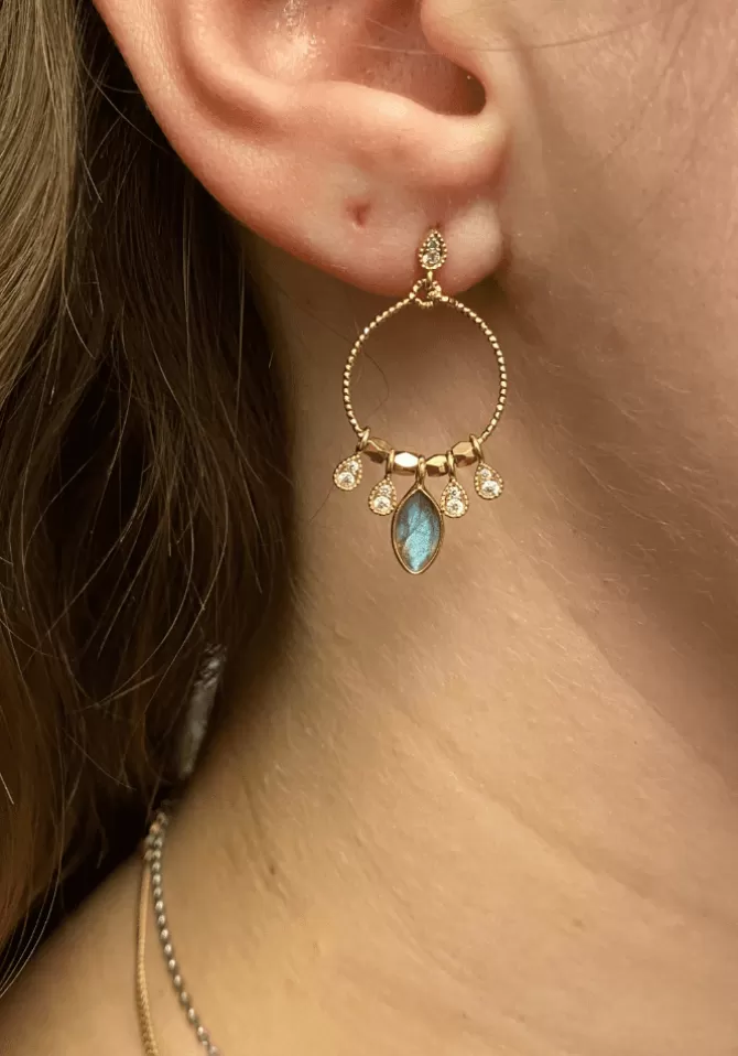 Hanka Ïn Boucles D'Oreille Princess Agate Rose Sale