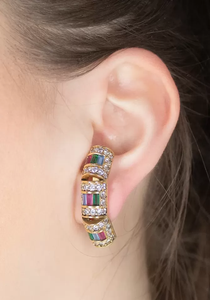 Sigal Boucles D'Oreilles Barrette New
