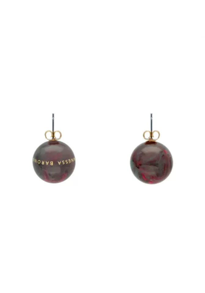 Vanessa Baroni Boucles D'Oreilles Dot Ikat Marble Flash Sale