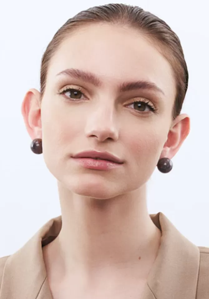 Vanessa Baroni Boucles D'Oreilles Dot Ikat Marble Flash Sale