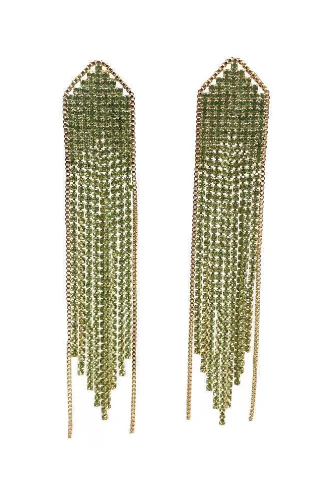 Maison Baika Boucles D'Oreilles Madison Vert Clair Et Doré Store