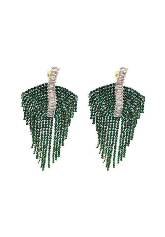 Maison Baika Boucles D'Oreilles Phoebe Vert Clearance