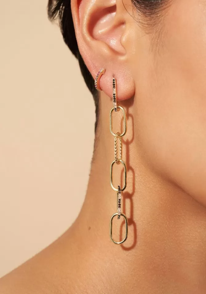 Be Maad Boucles D'Oreilles Rheya Onyx Noir Best