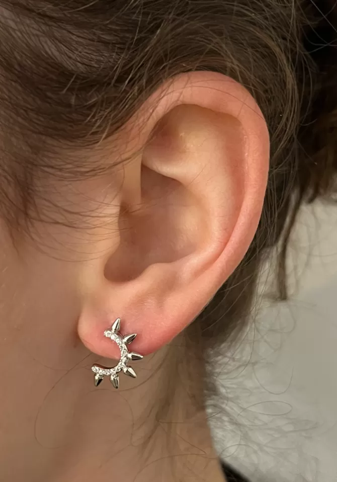 Maison Baika Boucles d'Oreilles Sally Argent New