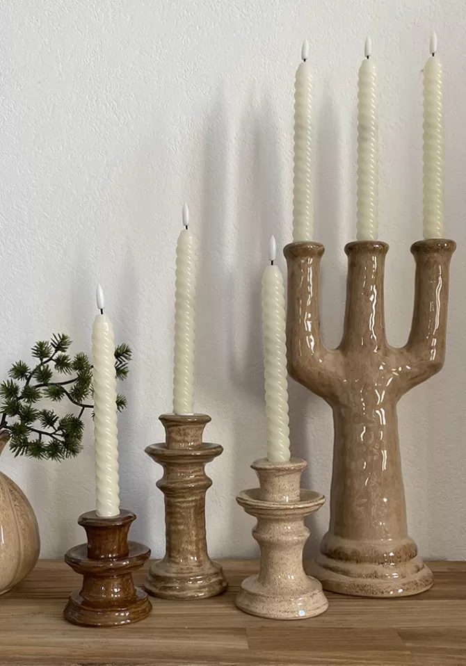 Blush Sélection Décoration Bougeoir 3 Branches Terre D'Ombre Flash Sale