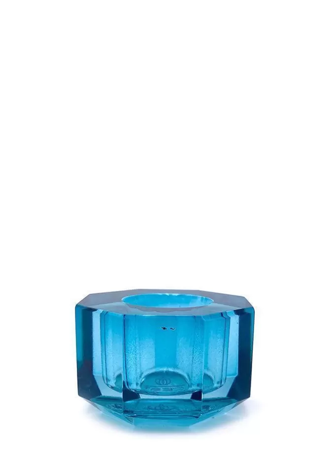 Blush Sélection Décoration Bougeoir Crystal Facetté Pétrole Hot
