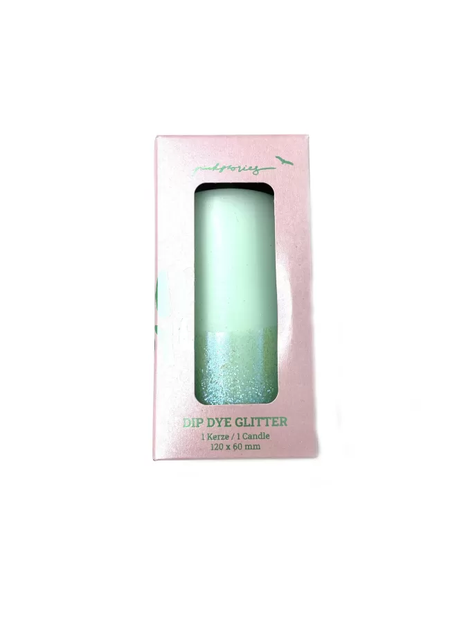 Blush Sélection Décoration Bougie Dip Dye Glitter Mint Discount