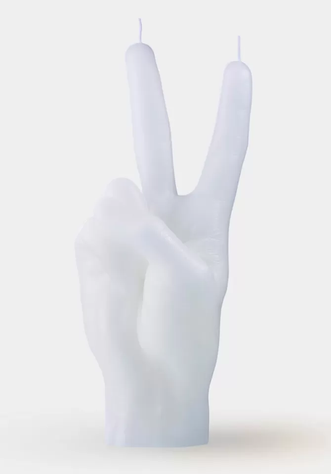 Candle Hand Bougie Peace Blanche Best