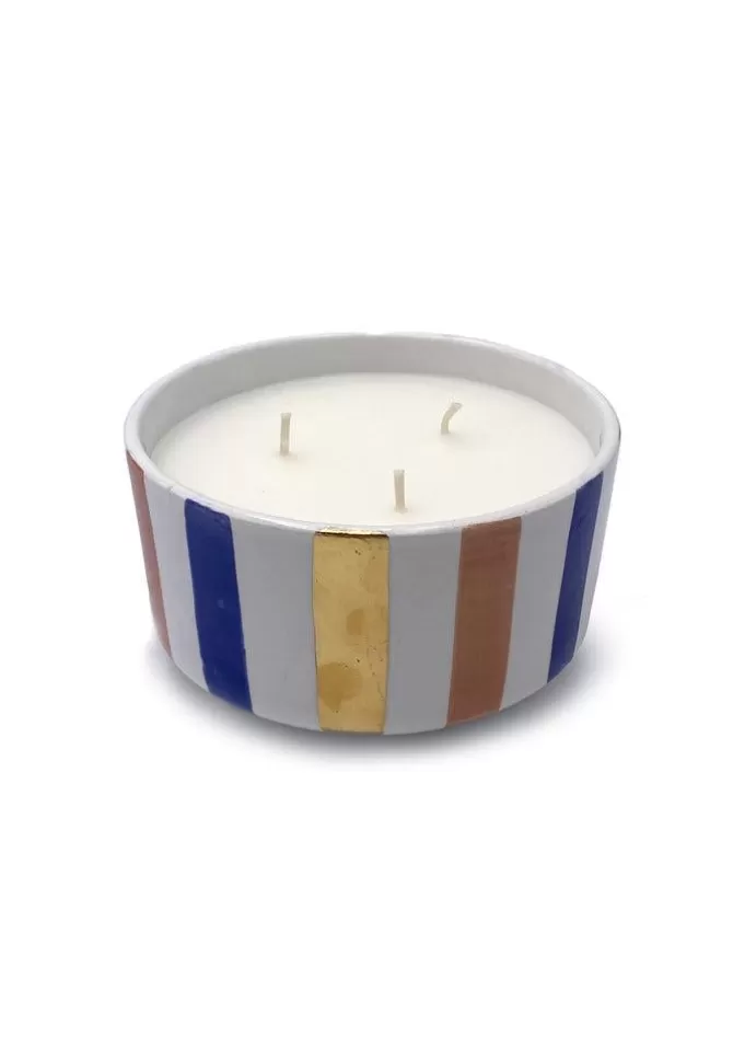 Chabi Chic Bougie Tajine Ourika Bleue Et Dorée Clearance