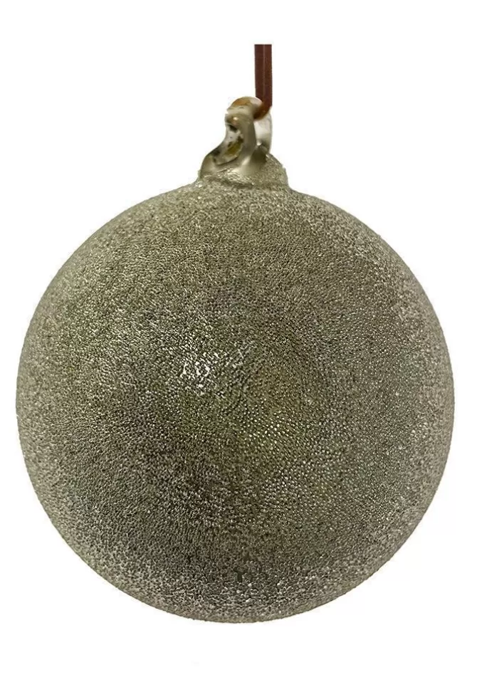 Blush Sélection Décoration Boule De Noël En Verre Poudré Avec Des Dorures Craquelées Online