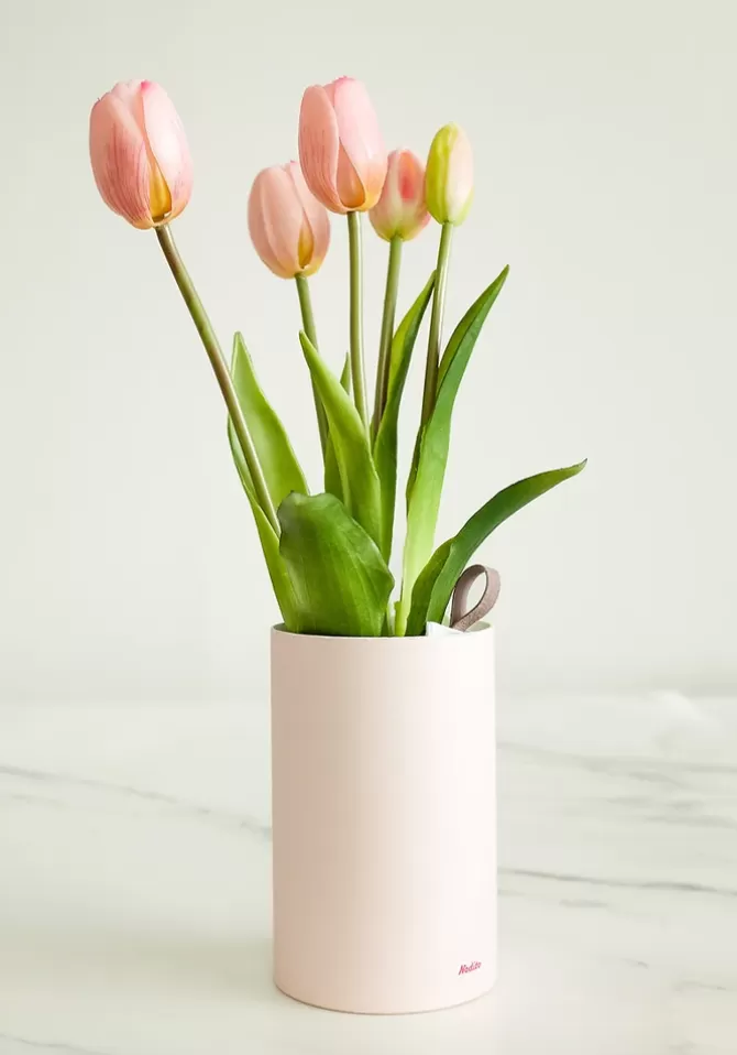 Blush Sélection Décoration Bouquet De Fausses Tulipes Parfumées Roses Outlet