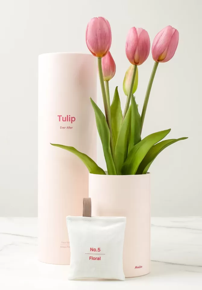 Blush Sélection Décoration Bouquet De Fausses Tulipes Parfumés Violet Clair Store
