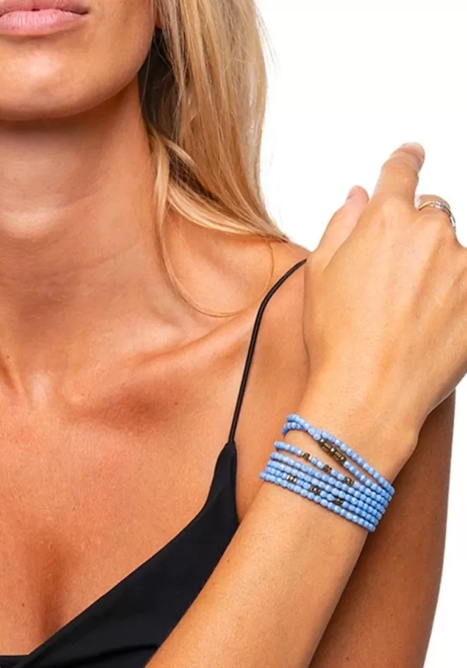 Têtes Blondes Bracelet 6 Tours Gabrielle Violet Marbré Sale