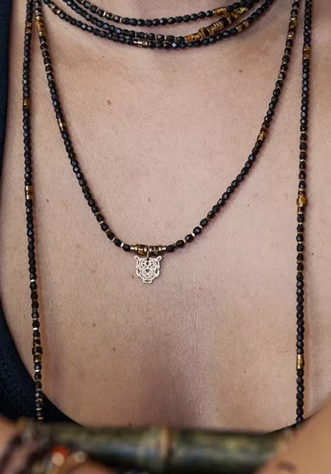 Têtes Blondes Bracelet 6 Tours Ou Collier Leopard Brun Sale