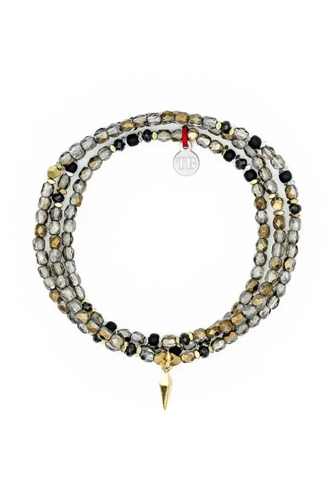 Têtes Blondes Bracelet 3 Tours Ou Collier Spike Gold Sale