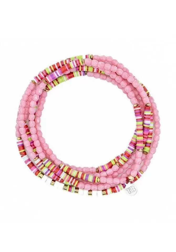 Têtes Blondes Bracelet 6 Tours Roma Néon Rose Clair Clearance