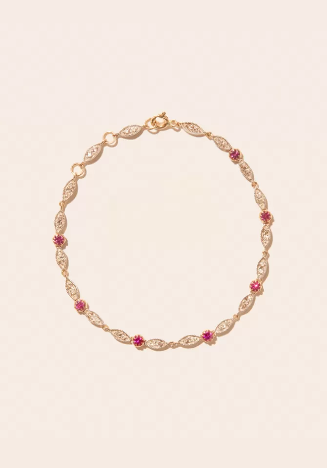 Pascale Monvoisin Bracelet Ava Saphir Rose Sale