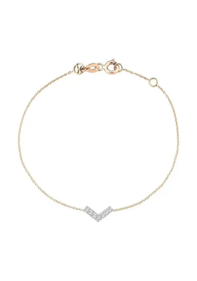 Kismet By Milka Bracelet Chevron Diamants Blancs Outlet