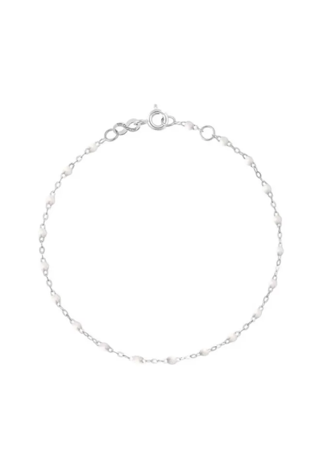 Gigi Clozeau Bracelet Classique Gigi Or Blanc Et Résines Blanc 17cm Sale