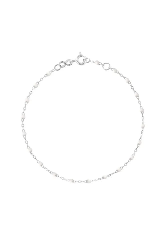 Gigi Clozeau Bracelet Classique Gigi Or Blanc Et Résines Blanches 15cm Online
