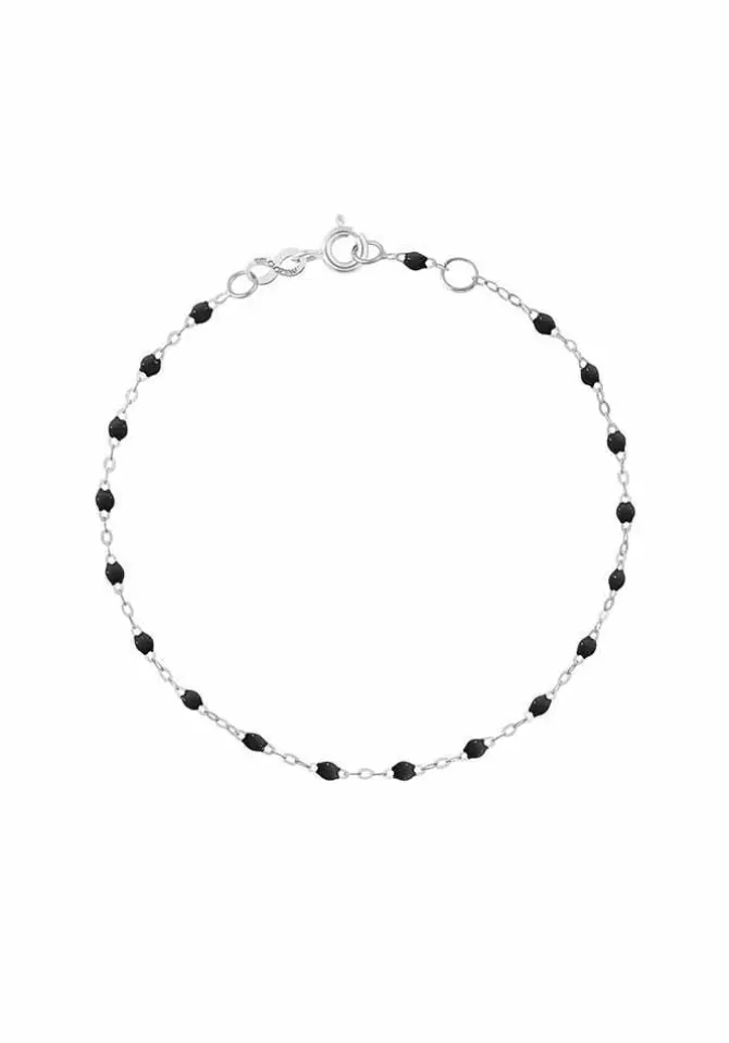 Gigi Clozeau Bracelet Classique Gigi Or Blanc Et Résines Noir 17cm Online