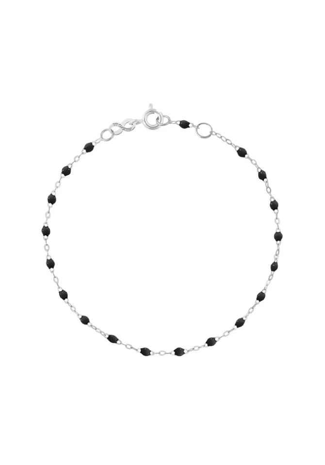 Gigi Clozeau Bracelet Classique Gigi Or Blanc Et Résines Noir 15cm Discount