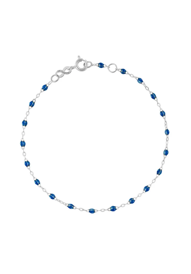 Gigi Clozeau Bracelet Classique Gigi Or Blanc Et Résines Saphir 17cm Outlet