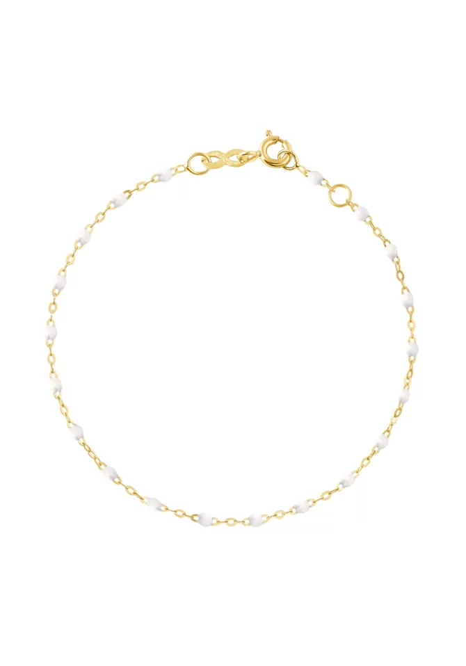 Gigi Clozeau Bracelet Classique Gigi Or Jaune Et Résines Blanc 17cm Best