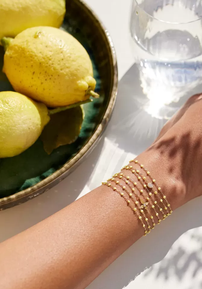 Gigi Clozeau Bracelet Classique Gigi Or Jaune Et Résines Mimosa 15cm Best