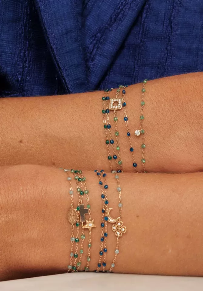 Gigi Clozeau Bracelet Classique Gigi Or Jaune Et Résines Saphir 17cm Flash Sale
