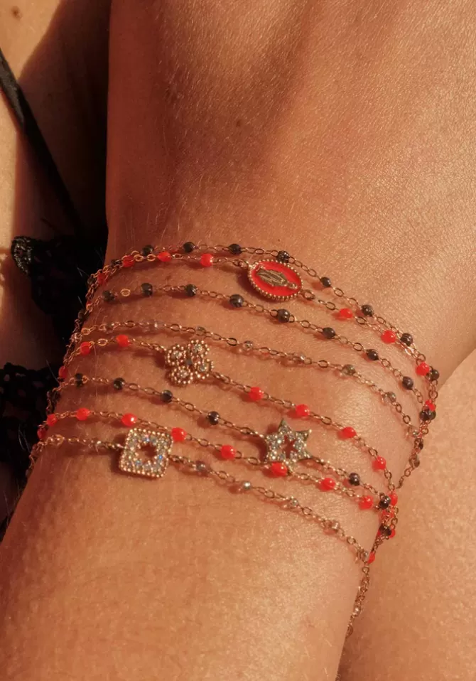 Gigi Clozeau Bracelet Classique Gigi Or Jaune Et Résines Sparkle 15cm Best
