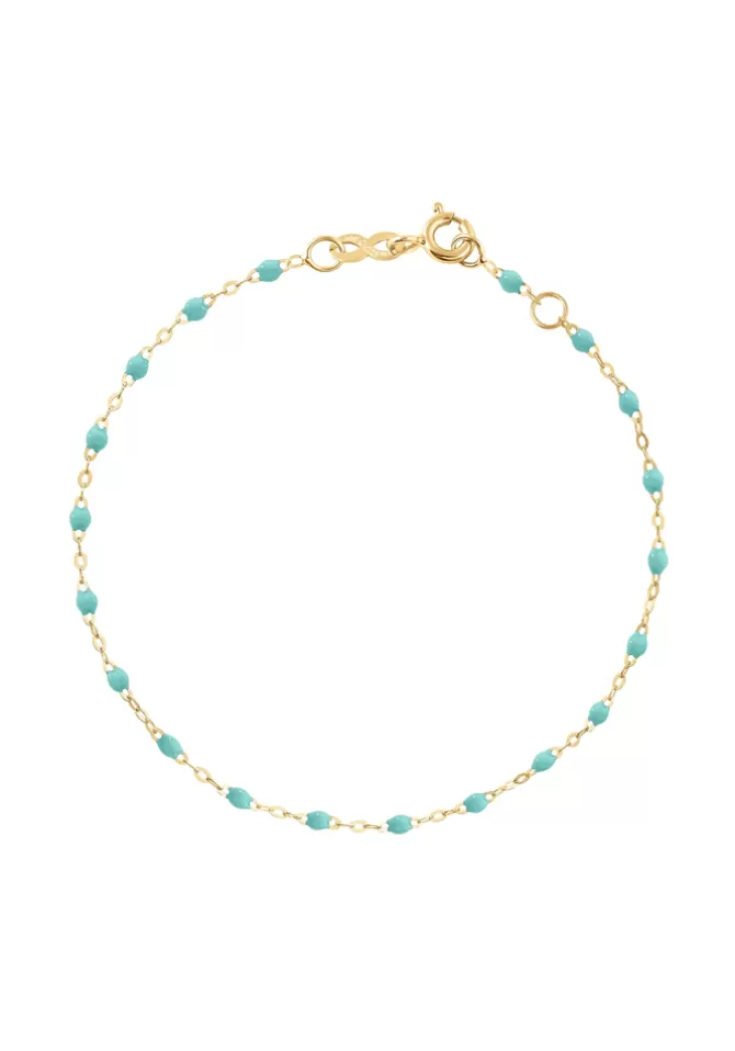 Gigi Clozeau Bracelet Classique Gigi Or Jaune Et Résines Vert D'eau 17cm Outlet