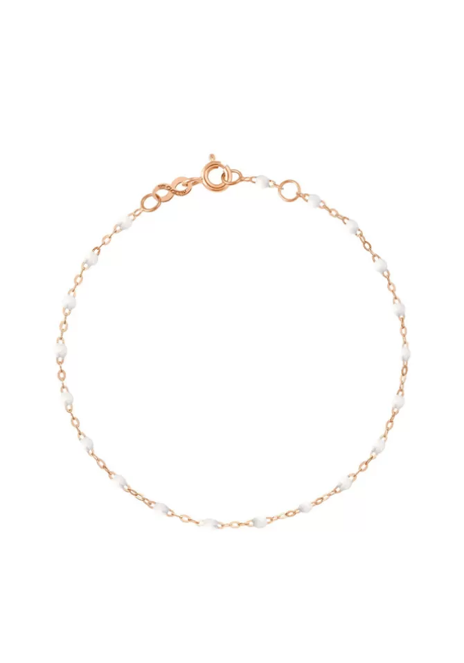 Gigi Clozeau Bracelet Classique Gigi Or Rose Et Résines Blanc 17cm Store