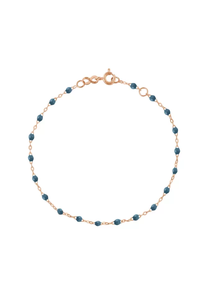 Gigi Clozeau Bracelet Classique Gigi Or Rose Et Résines Bleu Celeste 15cm Cheap