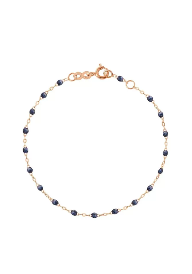 Gigi Clozeau Bracelet Classique Gigi Or Rose Et Résines Bleu Nuit 17cm Online