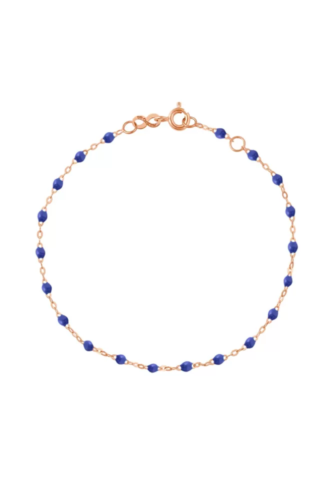 Gigi Clozeau Bracelet Classique Gigi Or Rose Et Résines Bleuet 17cm Flash Sale
