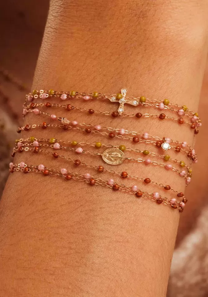 Gigi Clozeau Bracelet Classique Gigi Or Rose Et Résines Blush 15cm Store