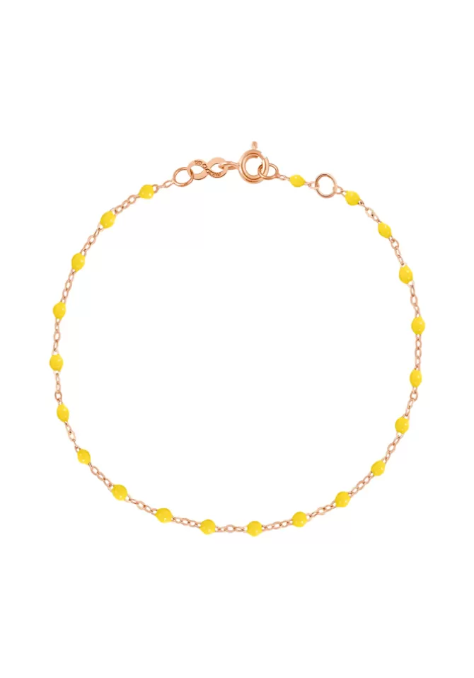 Gigi Clozeau Bracelet Classique Gigi Or Rose Et Résines Citron 17cm Hot