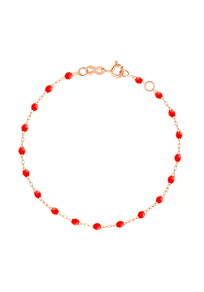 Gigi Clozeau Bracelet Classique Gigi Or Rose Et Résines Corail 17cm Best