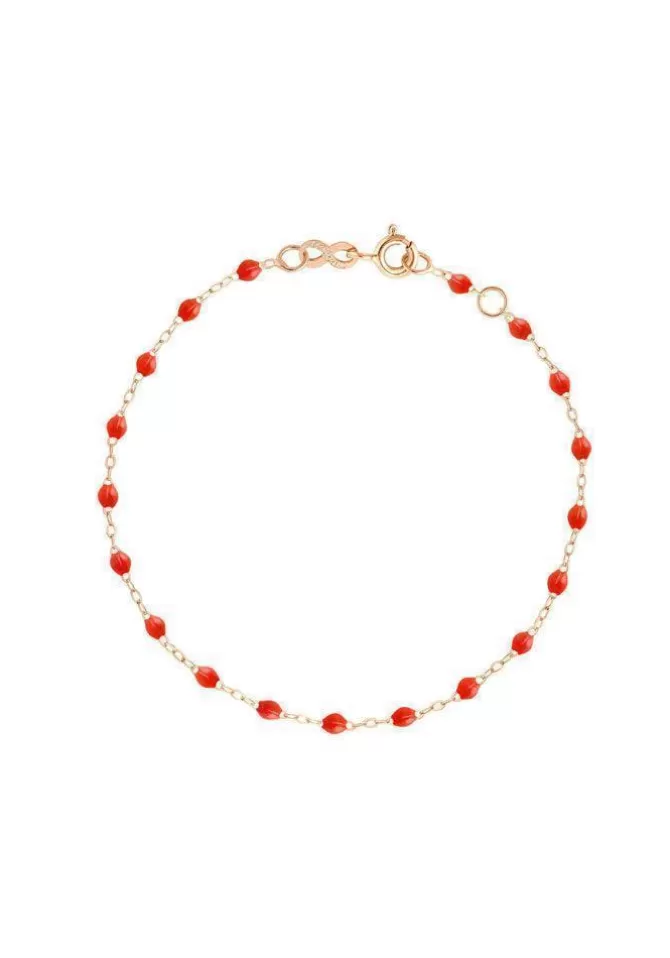 Gigi Clozeau Bracelet Classique Gigi Or Rose Et Résines Corail 15cm New