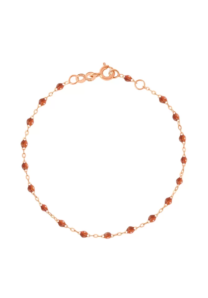Gigi Clozeau Bracelet Classique Gigi Or Rose Et Résines Fauve 17cm Best