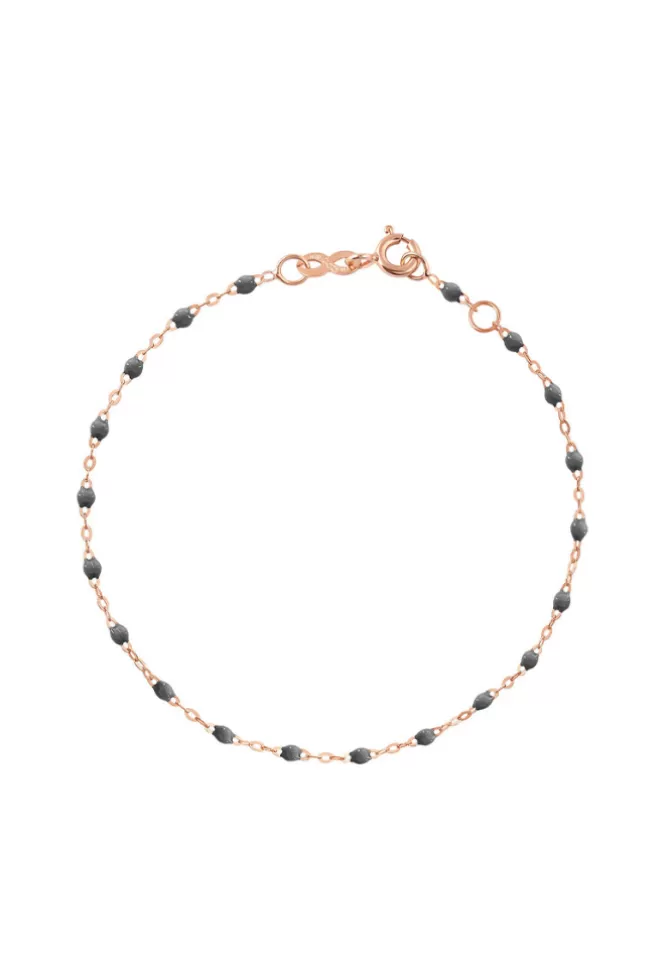 Gigi Clozeau Bracelet Classique Gigi Or Rose Et Résines Gris Foncé 17cm Cheap