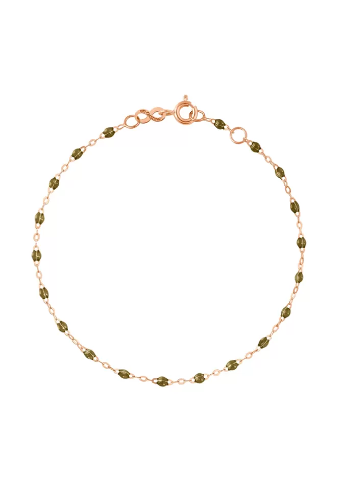 Gigi Clozeau Bracelet Classique Gigi Or Rose Et Résines Kaki 17cm Shop