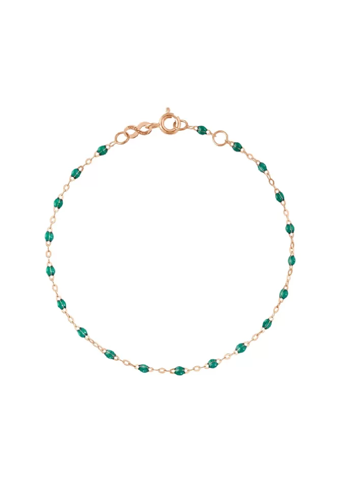 Gigi Clozeau Bracelet Classique Gigi Or Rose Et Résines Émeraude 15cm Best Sale