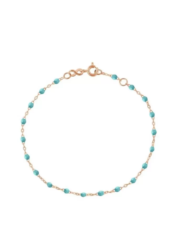 Gigi Clozeau Bracelet Classique Gigi Or Rose Et Résines Vert Turquoise 17cm Online